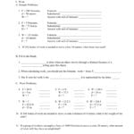 Work And Power Problems Or Work Problems Worksheet With Answers