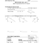 Worksheet 9A Part 2 Throughout Special Right Triangles Worksheet Answers