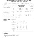 Worksheet Circuits  Ohm's Law Intended For Electric Circuits And Electric Current Worksheet Answers