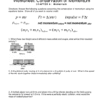 Worksheet Conservation Of Momentum Together With Momentum And Collisions Worksheet Answers