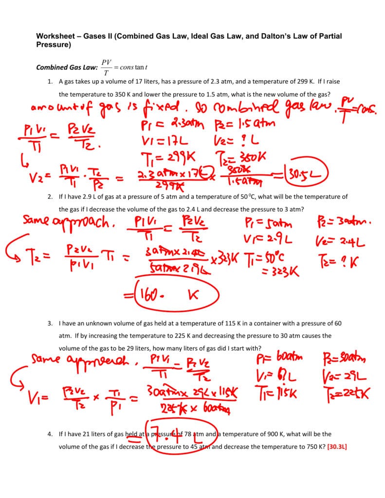 Worksheet  Gas Laws Ii Answers For Gas Laws And Scuba Diving Worksheet Answers