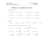 Worksheet Logarithmic Function Together With Logarithm Worksheet With Answers