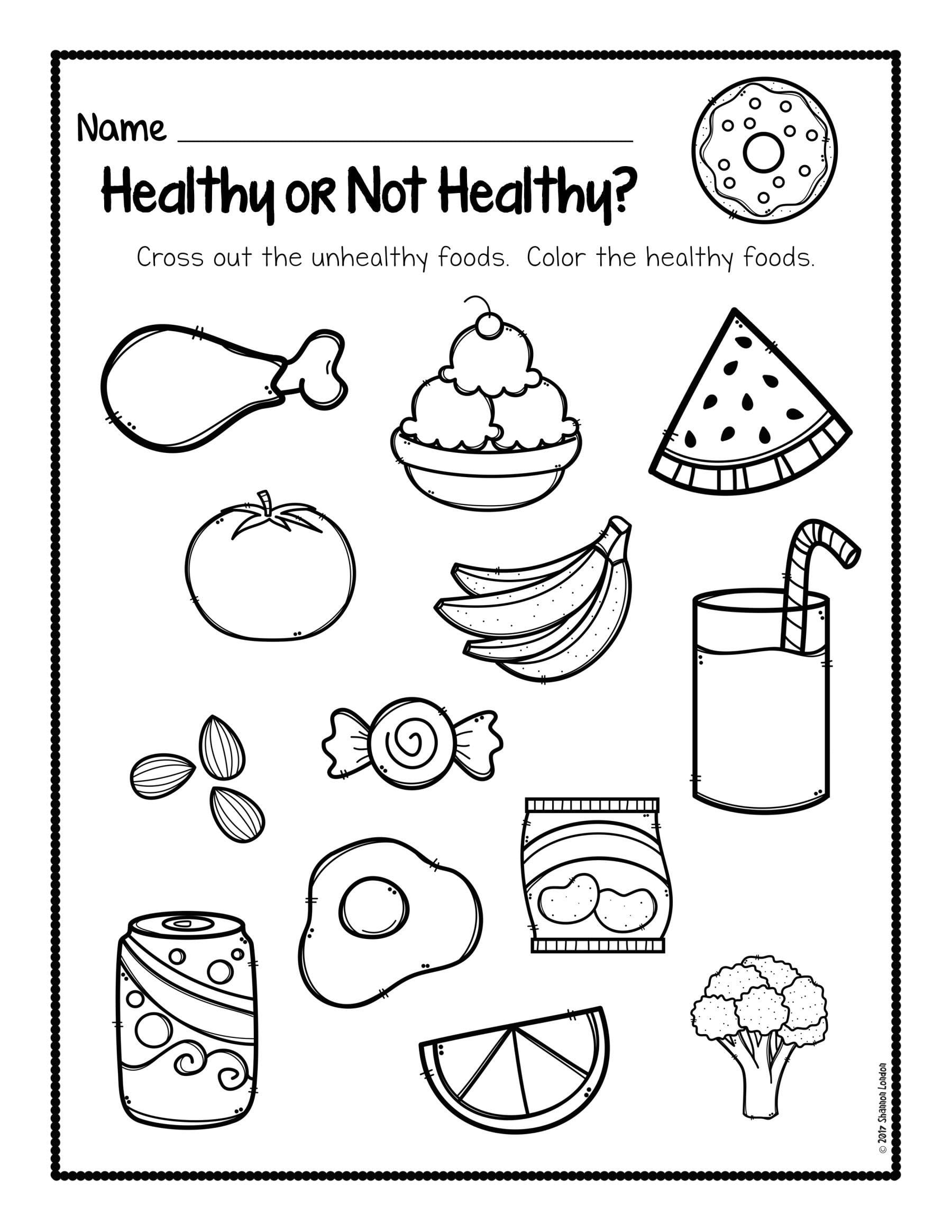 Worksheet Preschool Worksheet Healthy Foods Worksheet Worksheets Together With Health Worksheets Pdf