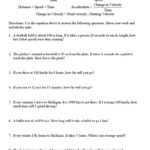 Worksheet Speed Velocity And Acceleration Worksheet S Velocity As Well As Average Speed Worksheet Answers
