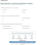 Worksheet Spelling Rules Worksheets Quiz Worksheet Plural Noun Or 5Th Grade English Worksheets Pdf