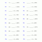 Worksheets For Division With Remainders Also Finding The Missing Number In An Equation Worksheets