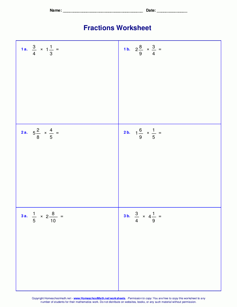 Worksheets For Fraction Multiplication For Multiplying Fractions Worksheets 5Th Grade