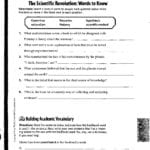 World Hist B Home Section 1 Scientific Revolution Worksheet Pt 1 Inside American Revolution Worksheets