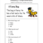 022 Reading Comprehension Worksheet For Striking As Well As Kindergarten Reading Worksheets Pdf