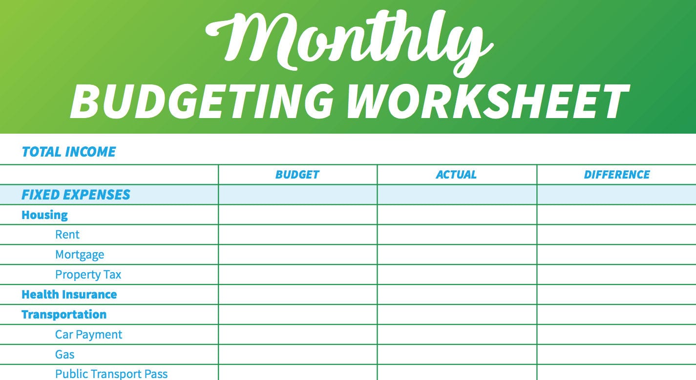 14 Easytouse Free Budget Templates  Gobankingrates Inside Free Printable Monthly Budget Worksheets