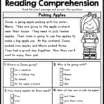 1St Grade Reading Comprehension Worksheets Pdf For Printable Also 1St Grade Reading Worksheets Pdf