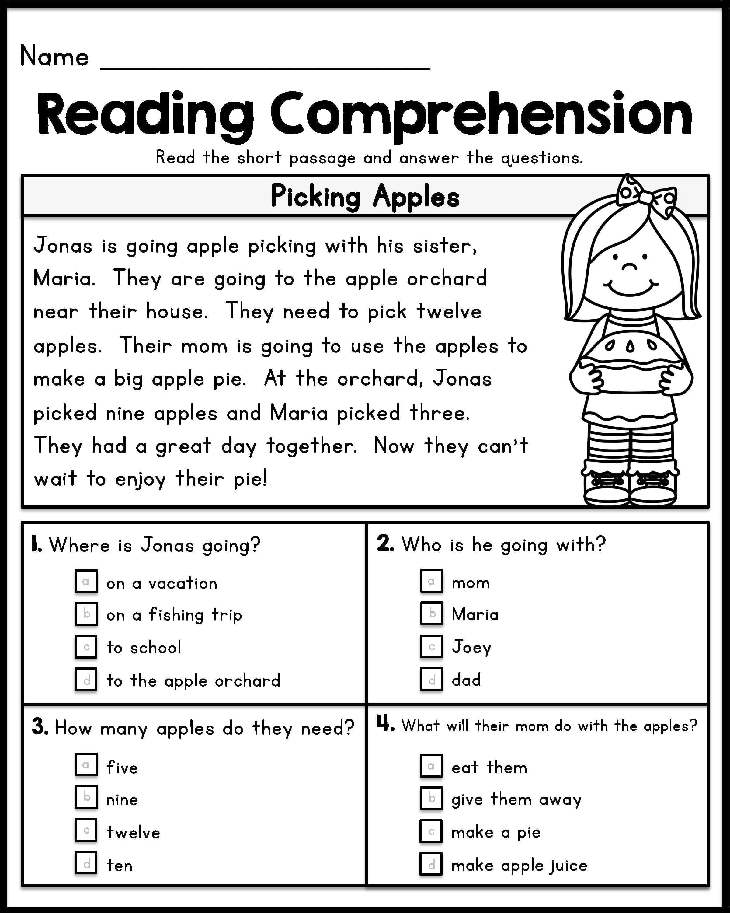 1St Grade Reading Comprehension Worksheets Pdf For Printable Also 1St Grade Reading Worksheets Pdf