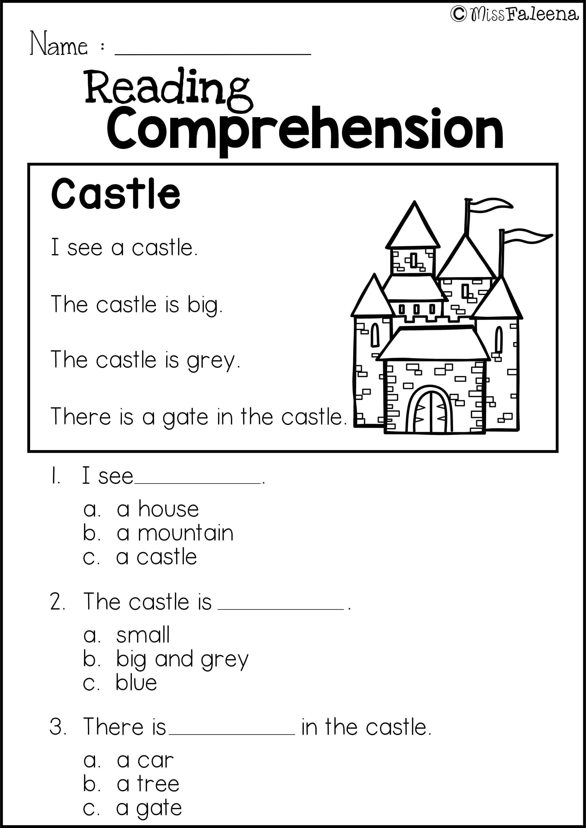 1St Grade Reading Comprehension Worksheets Pdf For Printable Inside Kindergarten Reading Worksheets Pdf