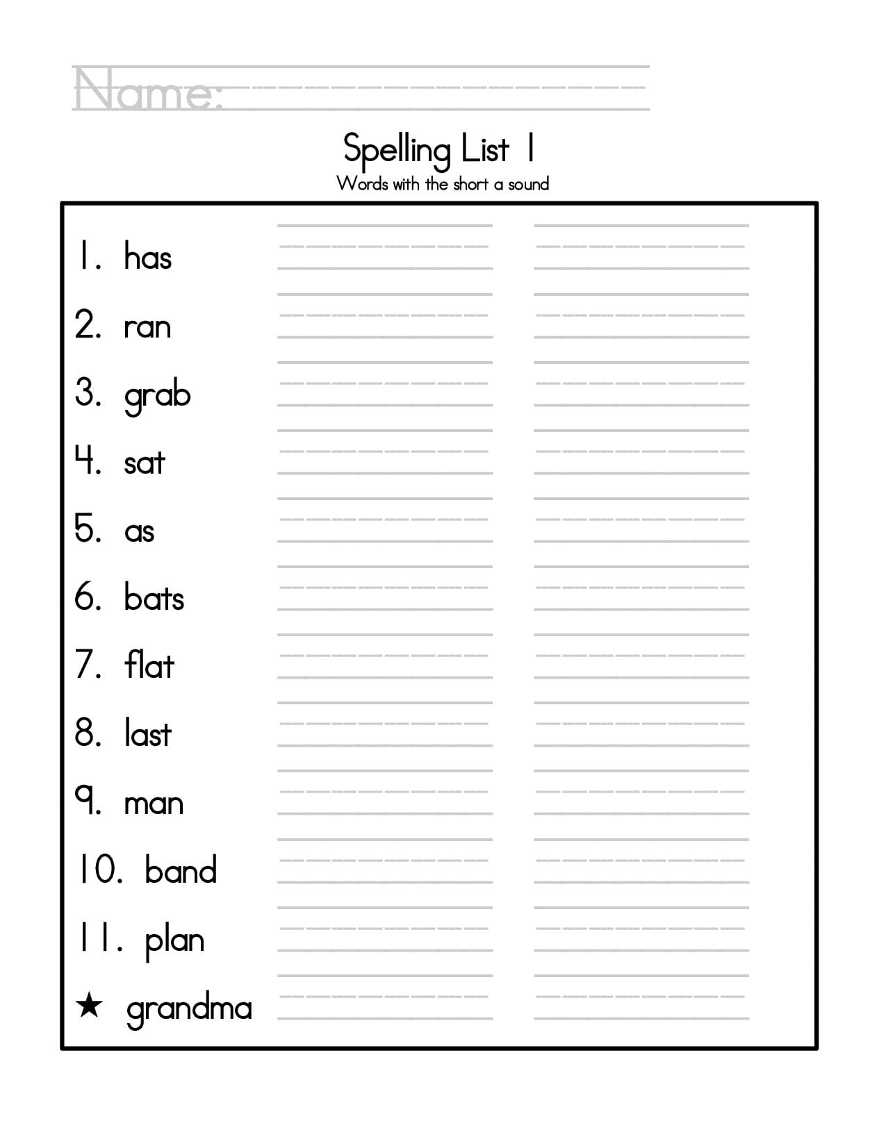 2Nd Grade Spelling Worksheets  Best Coloring Pages For Kids With Regard To Spelling Worksheets For Grade 5