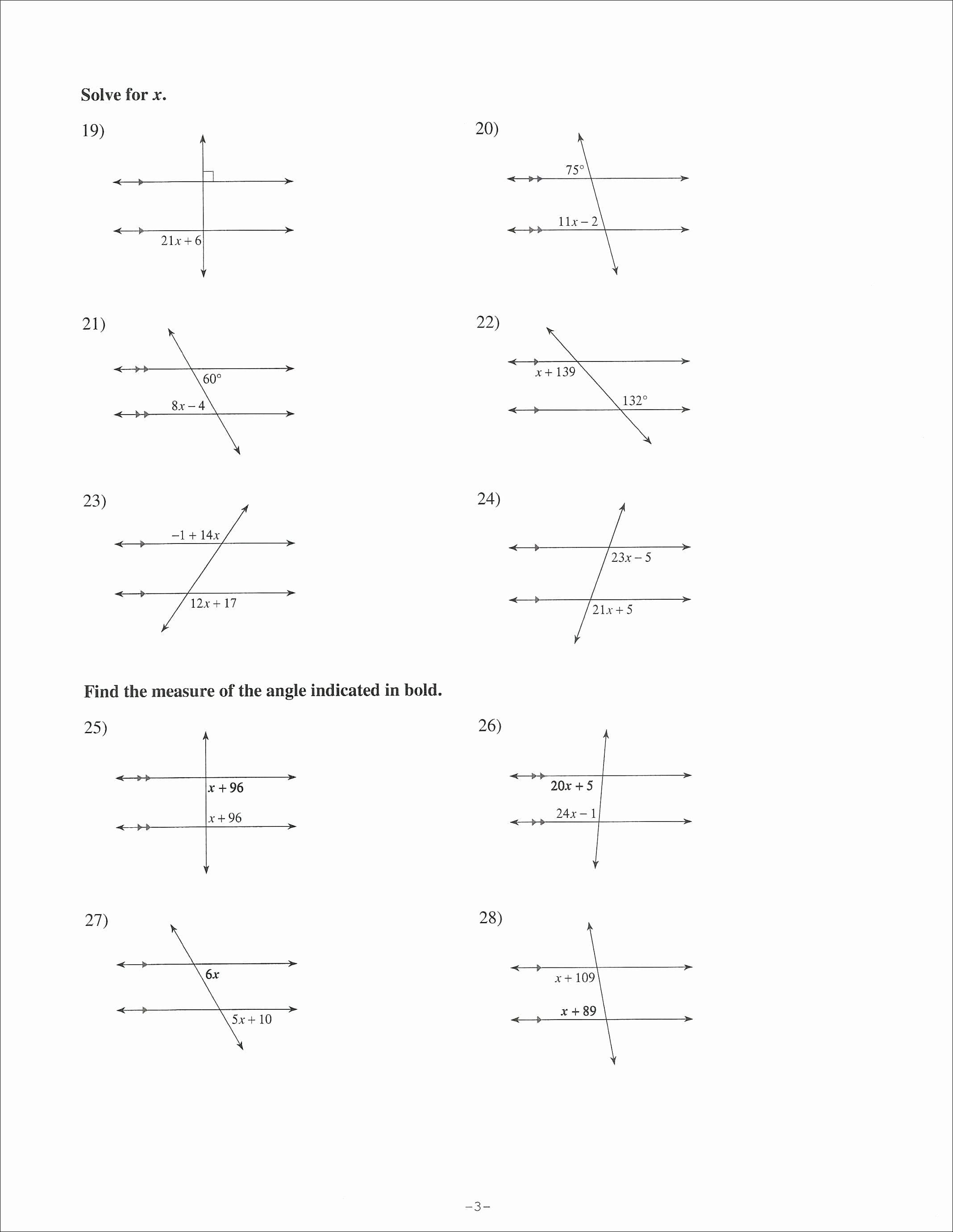30 Angles Formedparallel Lines Cuta Transversal As Well As Geometry Parallel Lines And Transversals Worksheet Answers