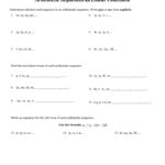 35 Hw Sheet Assign 18 Within Arithmetic Sequences As Linear Functions Worksheet