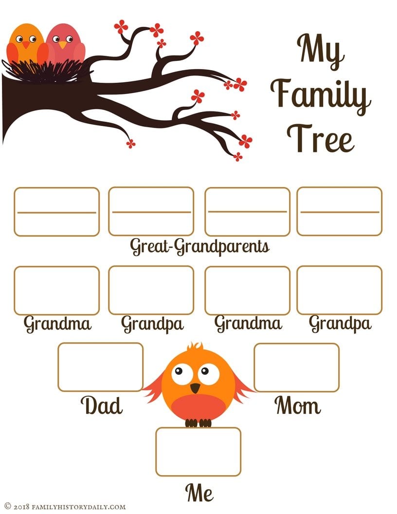 4 Free Family Tree Templates For Genealogy Craft Or School Within My Family Tree Free Printable Worksheets
