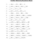 49 Balancing Chemical Equations Worksheets With Answers Or Chemical Equations And Reactions Worksheet
