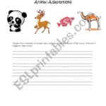 Animal Adaptations  Esl Worksheetemanorabi Throughout Animal Adaptations Worksheets