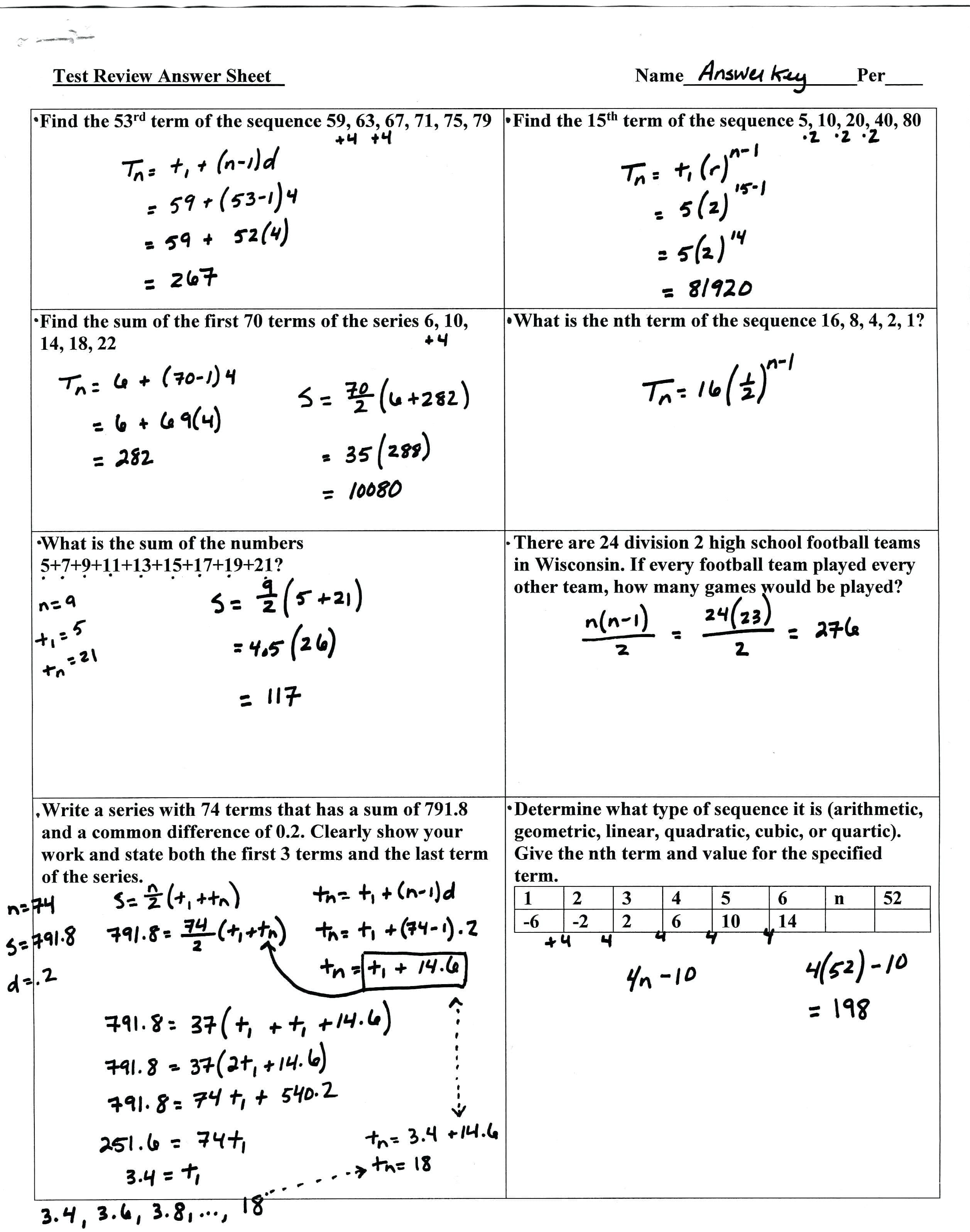 Arithmetic And Geometric Sequence Practice Math Ewbaseball Within Arithmetic And Geometric Sequences Worksheet Pdf