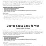 Cartoon Analysis Worksheet Most People Know Dr Seuss As The Throughout Cartoon Analysis Worksheet Answers