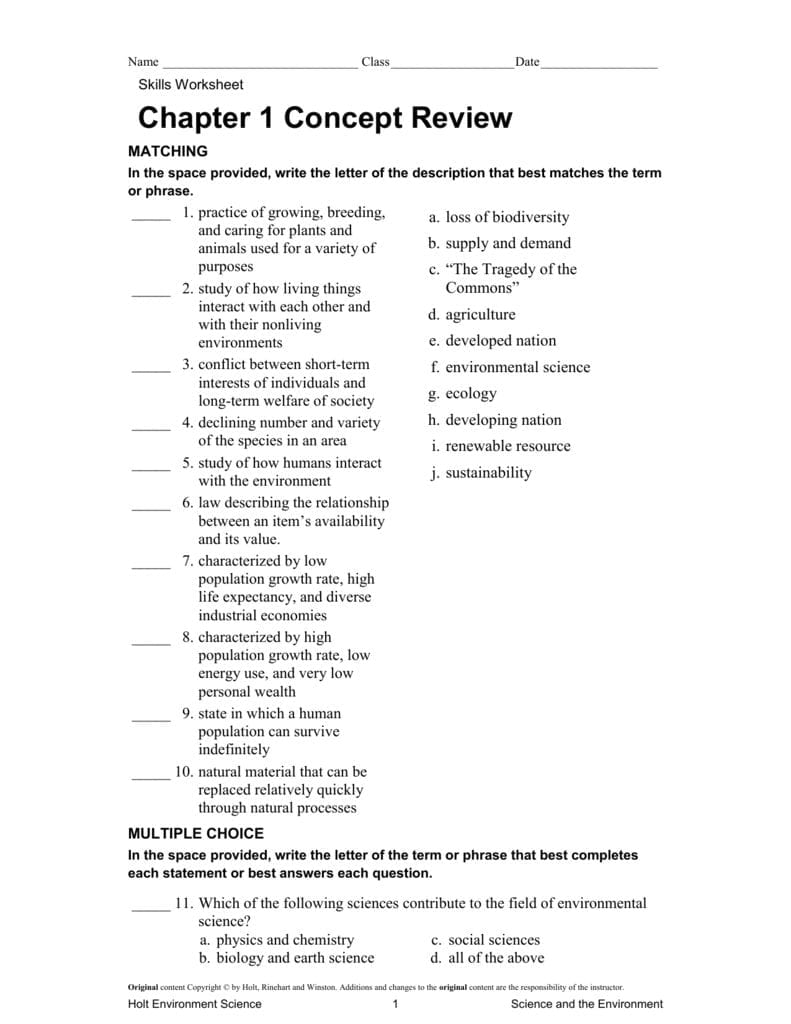 Chapter 1 Concept Review Worksheet Also Skills Worksheet Concept Review