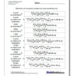 Customary To Metric Length For Metric Conversion Worksheet 1 Answer Key