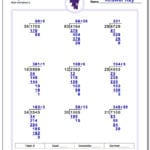 Division With Multidigit Divisors With 2 Digit Division Worksheets