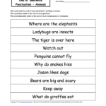End Of Sentence Punctuation Printable Worksheets As Well As Grammar Punctuation Worksheets