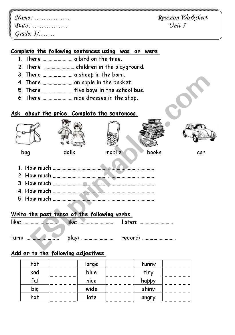 English Test For Grade 3  Esl Worksheetsamar As Well As Grade 3 English Worksheets