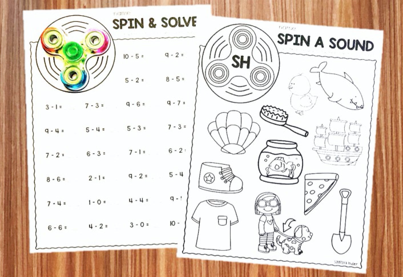 Fidget Spinner Activities For Kindergarten  Simply Kinder Intended For Fidget Spinner Worksheets Free
