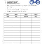 Fidget Spinner Spelling  English Esl Worksheets Throughout Fidget Spinner Worksheets Free