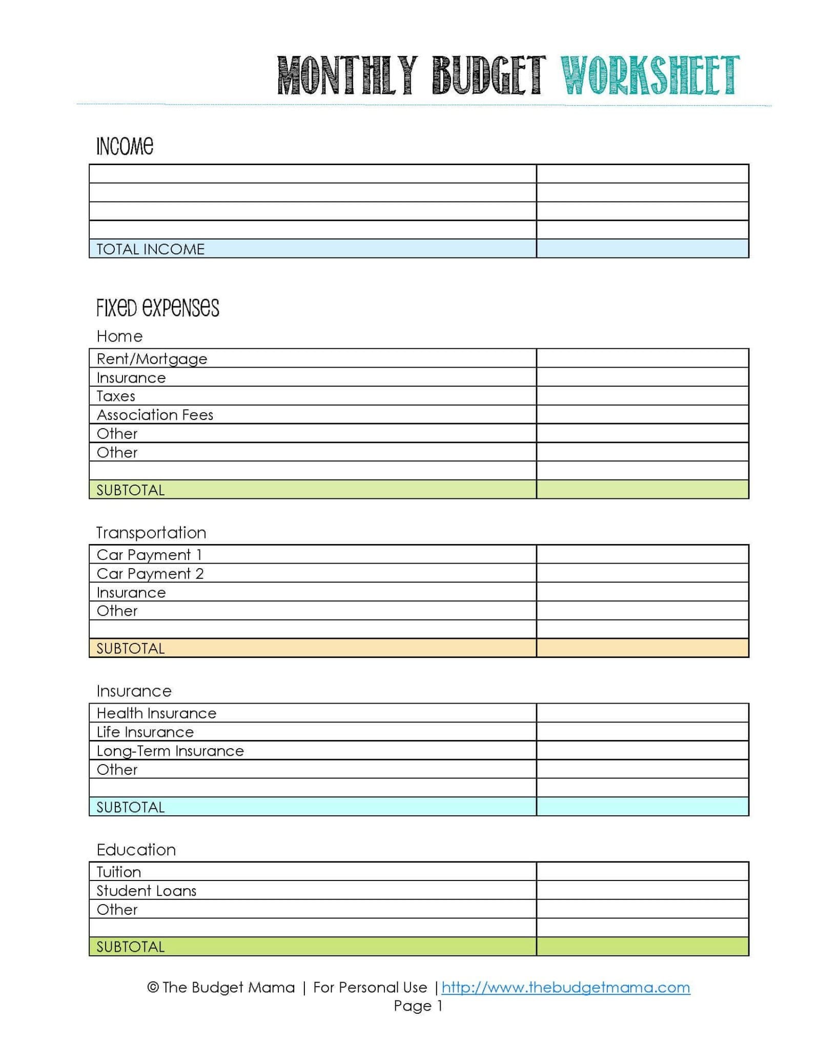 Free Printable Budget Worksheets Dave Ramsey Pdf For College As Well As College Student Budget Worksheet