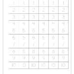 Free Printable Number Tracing And Writing 110 Worksheets As Well As Number Tracing Worksheets 1 10