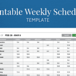 Free Printable Weekly Work Schedule Template For Employee Pertaining To Employee Schedule Worksheet
