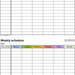Free Weekly Schedule Templates For Excel  18 Templates With Regard To Employee Schedule Worksheet