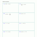 Free Worksheets For Linear Equations Grades 69 Pre For Equations With Variables On Both Sides Worksheet