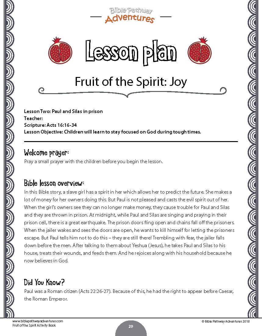 Fruit Of The Spirit Coloring Activity Book – Bible Pathway Or Fruit Of The Spirit Worksheets For Adults