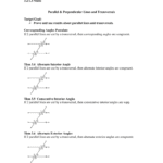 Geometry 3233 Notes Or Geometry Parallel Lines And Transversals Worksheet Answers