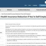 Get The Facts About The Selfemployed Health Insurance Or Self Employed Health Insurance Deduction Worksheet