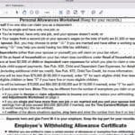 How To Fill Out W4 Form For Tax Exempt Married W Personal Or Deductions And Adjustments Worksheet