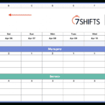 How To Make A Restaurant Work Schedule With Free Excel As Well As Employee Schedule Worksheet