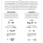 In Order To Solve Exponential Equations And Logarithm Pertaining To Solving Exponential Equations With Logarithms Worksheet Answers