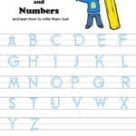 Learn The Alphabet  Numbers And How To Write Them Too For Learning Letters And Numbers Worksheets