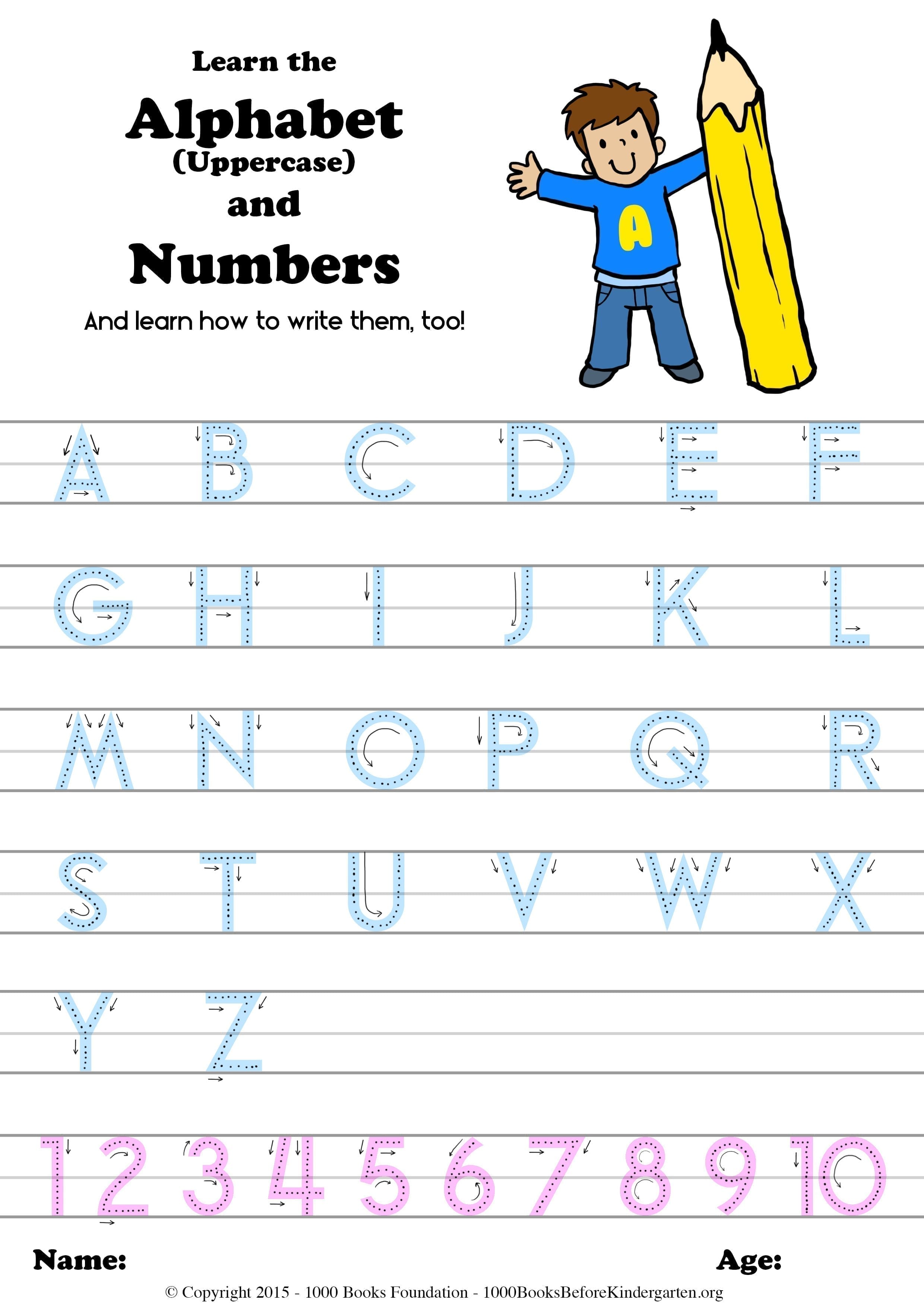 Learn The Alphabet  Numbers And How To Write Them Too For Learning Letters And Numbers Worksheets