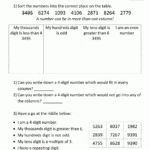 Math Worksheets Place Value 3Rd Grade Inside Place Value 10 Times Greater Worksheet