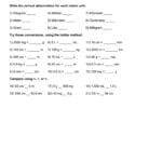 Metric Mania Challenge For Metric Conversion Worksheet 1 Answer Key