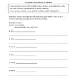 Nouns Worksheets  Noun Phrases Worksheets Also Noun And Verb Practice Worksheets