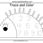 Number Tracing Worksheets 1 10  Lobo Black Within Number Tracing Worksheets 1 10