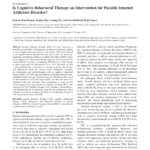Pdf Is Cognitive Behavioral Therapy An Intervention For For Cbt Addiction Worksheets